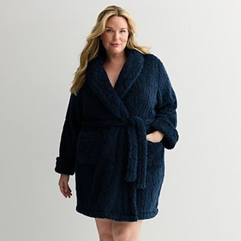 Plus Size Sonoma Goods For Life® Short Plush Wrap Robe