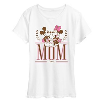 Disney's Mickey & Minnie Mouse Women's Mom Collegiate Graphic Tee