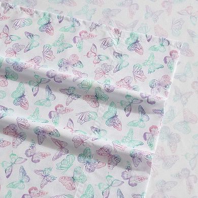 Betsey Johnson Butterfly Rainbow Sheet Set