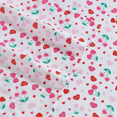 Betsey Johnson Sweet Tart Cherries Sheet Set with Pillowcases