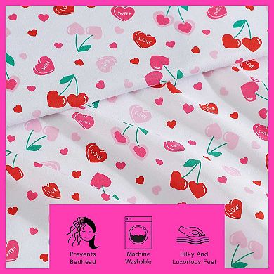Betsey Johnson Sweet Tart Cherries Sheet Set with Pillowcases