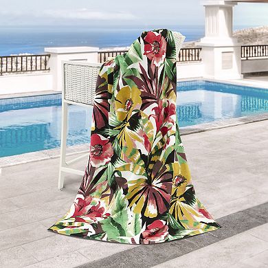Nicole Miller Aria Floral Oversized Beach Towel