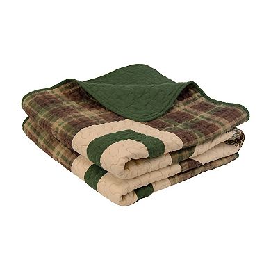 Donna Sharp Pine Star Embroidered Throw Blanket