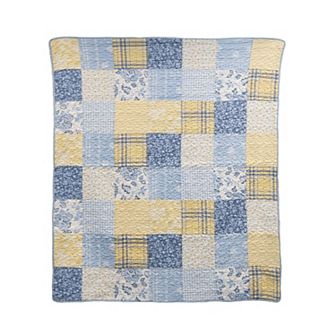 Donna Sharp Spring Flowers Pieced Floral Throw Blanket