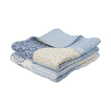 Donna Sharp Spring Flowers Pieced Floral Throw Blanket
