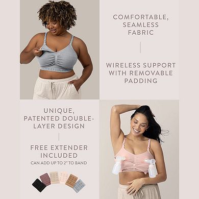 Maternity Plus Size Kindred Bravely Sublime Hands-Free Pumping Nursing Bra