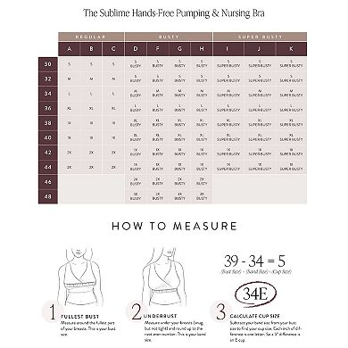 Maternity Plus Size Kindred Bravely Sublime Hands-Free Pumping Nursing Bra