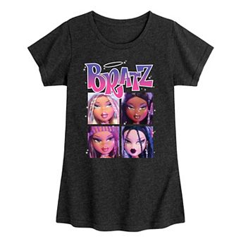 Girls 7-16 Bratz Character Portrait Grid Tee