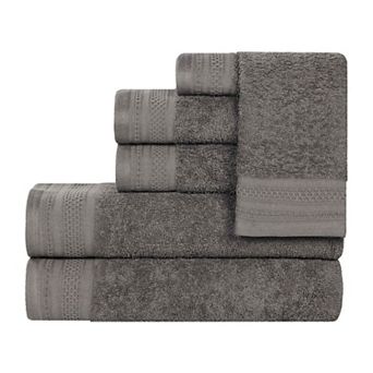 SUPERIOR 6 pc Honeycomb Cotton Absorbent Towel Set