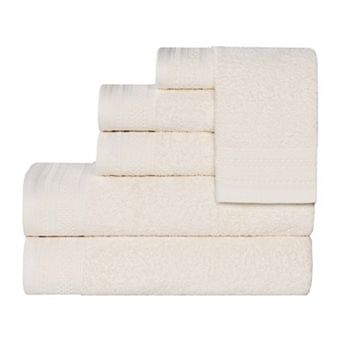 SUPERIOR 6 pc Honeycomb Cotton Absorbent Towel Set