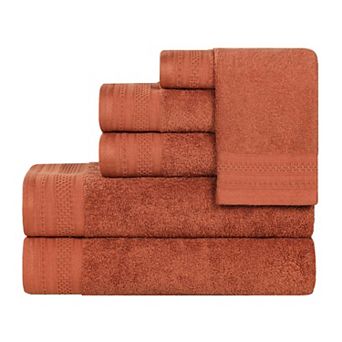 SUPERIOR 6 pc Honeycomb Cotton Absorbent Towel Set