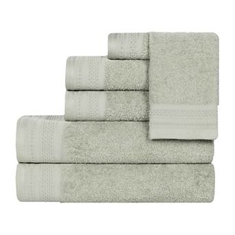 SUPERIOR 6 pc Honeycomb Cotton Absorbent Towel Set