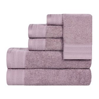 SUPERIOR 6 pc Honeycomb Cotton Absorbent Towel Set