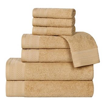 SUPERIOR 8 pc Honeycomb Cotton Absorbent Towel Set