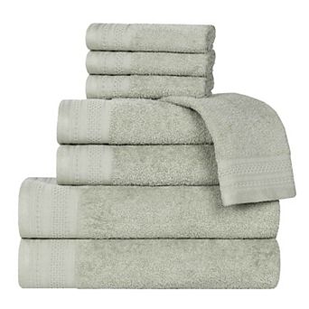 SUPERIOR 8 pc Honeycomb Cotton Absorbent Towel Set