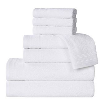 SUPERIOR 8 pc Honeycomb Cotton Absorbent Towel Set
