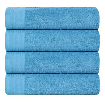 SUPERIOR 4 pc Honeycomb Cotton Absorbent Bath Towel Set