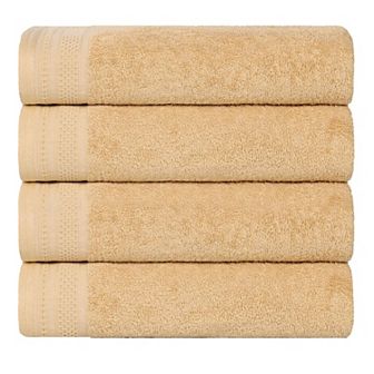 SUPERIOR 4 pc Honeycomb Cotton Absorbent Bath Towel Set