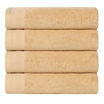 SUPERIOR 4 pc Honeycomb Cotton Absorbent Bath Towel Set