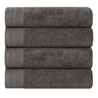 SUPERIOR 4 pc Honeycomb Cotton Absorbent Bath Towel Set