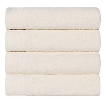 SUPERIOR 4 pc Honeycomb Cotton Absorbent Bath Towel Set