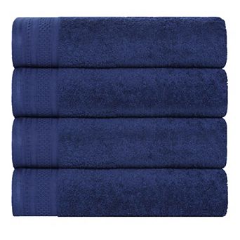 SUPERIOR 4 pc Honeycomb Cotton Absorbent Bath Towel Set