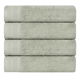 SUPERIOR 4 pc Honeycomb Cotton Absorbent Bath Towel Set