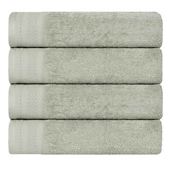 SUPERIOR 4 pc Honeycomb Cotton Absorbent Bath Towel Set