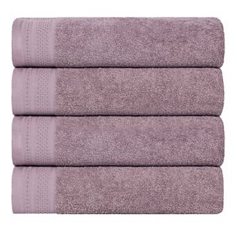 SUPERIOR 4 pc Honeycomb Cotton Absorbent Bath Towel Set