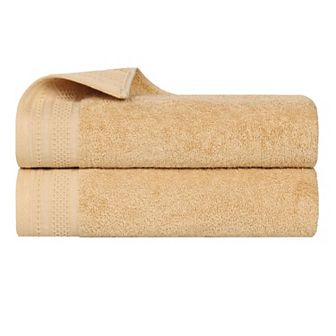 SUPERIOR 2 pc Honeycomb Cotton Absorbent Bath Sheet Set