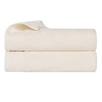 SUPERIOR 2 pc Honeycomb Cotton Absorbent Bath Sheet Set