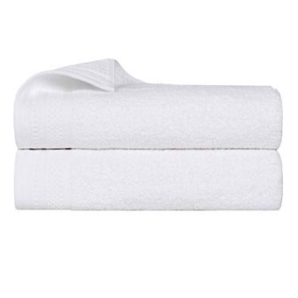 SUPERIOR 2 pc Honeycomb Cotton Absorbent Bath Sheet Set