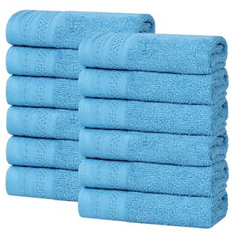 SUPERIOR 12 pc Honeycomb Cotton Absorbent Face Towel Set