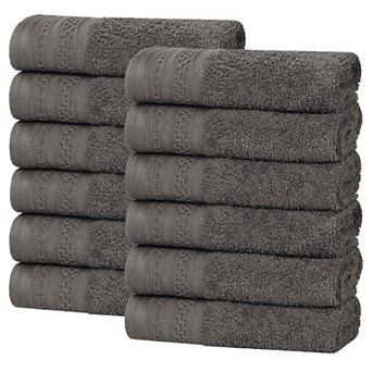 SUPERIOR 12 pc Honeycomb Cotton Absorbent Face Towel Set