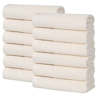 SUPERIOR 12 pc Honeycomb Cotton Absorbent Face Towel Set