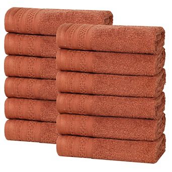 SUPERIOR 12 pc Honeycomb Cotton Absorbent Face Towel Set