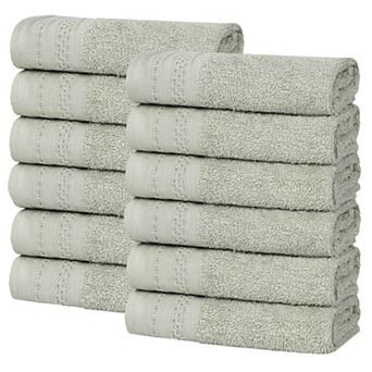 SUPERIOR 12 pc Honeycomb Cotton Absorbent Face Towel Set