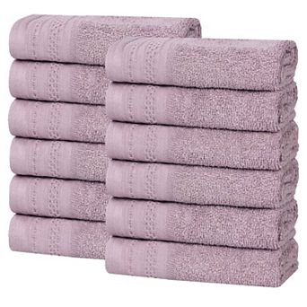 SUPERIOR 12 pc Honeycomb Cotton Absorbent Face Towel Set