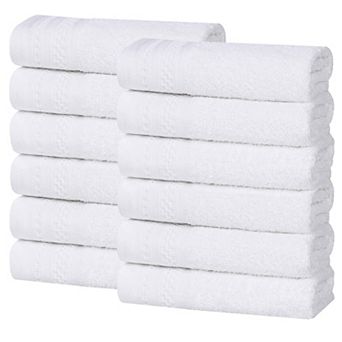 SUPERIOR 12 pc Honeycomb Cotton Absorbent Face Towel Set
