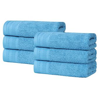SUPERIOR 6 pc Honeycomb Cotton Absorbent Hand Towel Set