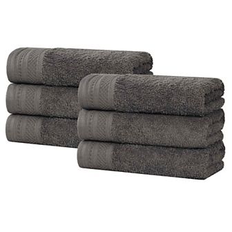 SUPERIOR 6 pc Honeycomb Cotton Absorbent Hand Towel Set