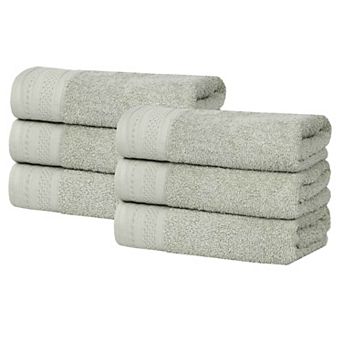 SUPERIOR 6 pc Honeycomb Cotton Absorbent Hand Towel Set