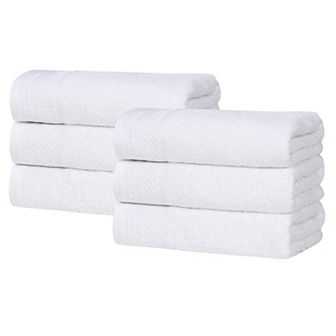 SUPERIOR 6 pc Honeycomb Cotton Absorbent Hand Towel Set