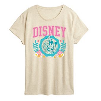 Disney's Mickey Mouse & Friends Women's Spring Collegiate Graphic Tee