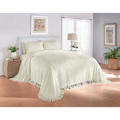 BrylaneHome Chenille 100% Cotton Bedspread