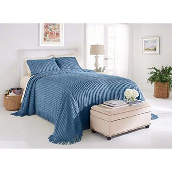 BrylaneHome Chenille 100% Cotton Bedspread