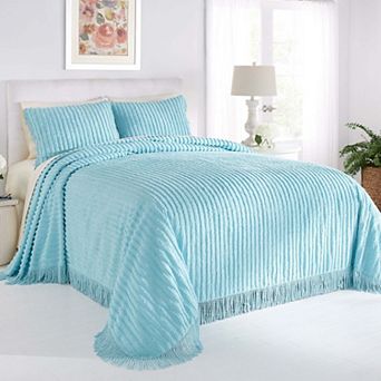 BrylaneHome Chenille 100% Cotton Bedspread