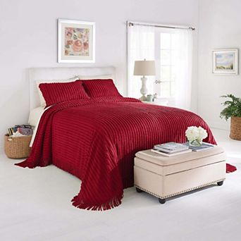 BrylaneHome Chenille 100% Cotton Bedspread