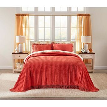 BrylaneHome Chenille 100% Cotton Bedspread