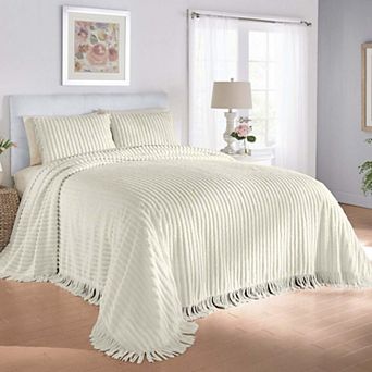 BrylaneHome Chenille 100% Cotton Bedspread